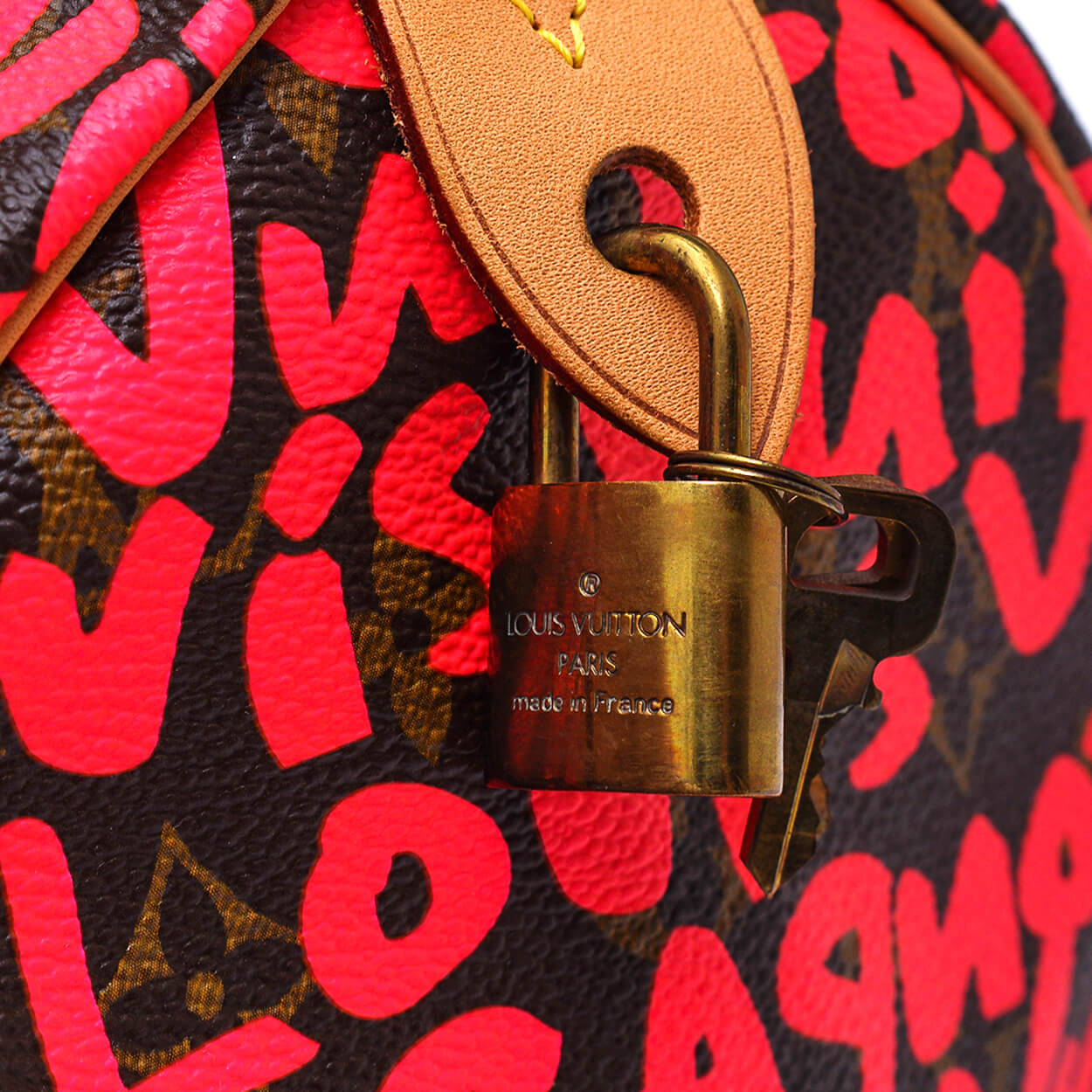 Louis Vuitton-Stephen Sprouse Pink Monogram Graffiti Coated Canvas Speedy 30